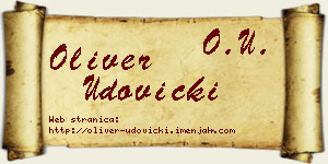 Oliver Udovički vizit kartica